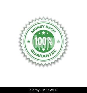 Money Back Guarantee 100 Percents Label Template Isolated Stock Vector