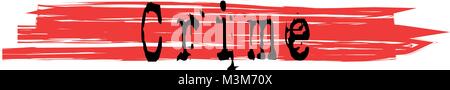 Crime on red bloody lines - vector Stock Vector