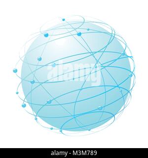 inside the web - world concept. Vector illustration Stock Vector