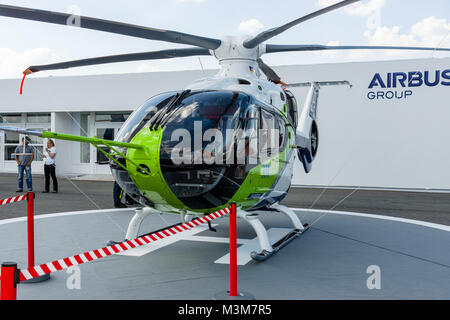 BERLIN, GERMANY - JUNE 03, 2016: Helicopter Bluecopter Demonstrator by Airbus (prototype). Exhibition ILA Berlin Air Show 2016