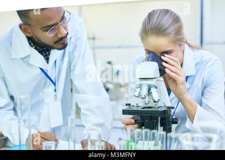 Scientists Doing Research in Lab Stock Photo