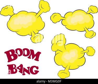 Set of comic book explosion Stock Vector