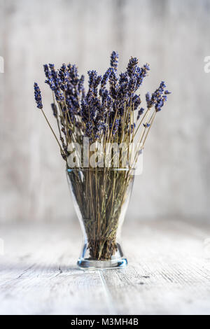 lavander decoration on wooden desk Stock Photo