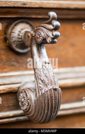 Old iron door knocker in Paris Stock Photo