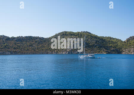 ancient city on the Kekova Stock Photo