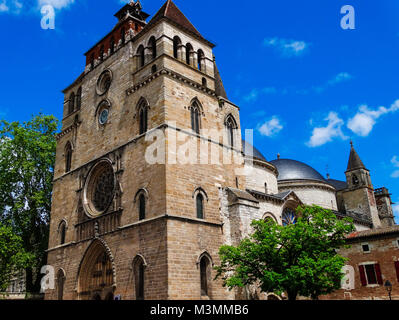 Cahors medieval Saint-Étienne cathedral, Occitanie , France Stock Photo