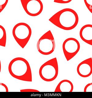 Pin seamless pattern background icon. Business flat vector illustration. Pinpoint sign symbol pattern. Stock Vector