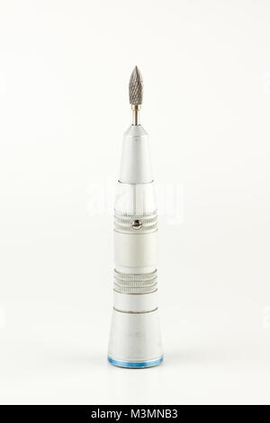 Tip from the dental unit is isolated on a white background Stock Photo