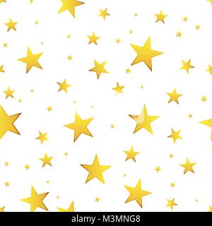 Falling star seamless pattern background. Business flat vector illustration. Stars sign symbol pattern. Stock Vector
