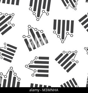 Business graph seamless pattern background. Business flat vector illustration. Chart  sign symbol pattern. Stock Vector