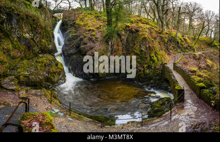 Aira Force waterfall, English Lake District Stock Photo