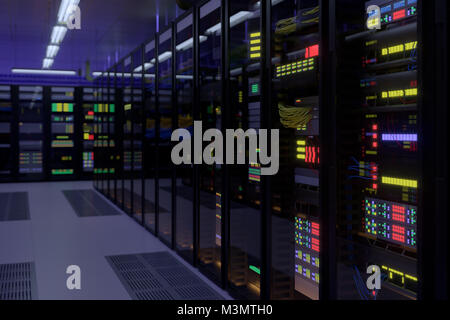 Working data center interior. Stock Photo