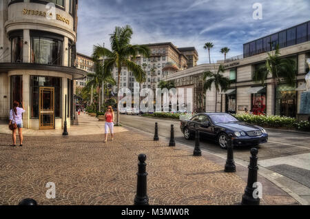 Beverly Hills, California, USA 14th of June 2010: Rodeo Drive taken in 2015 Stock Photo