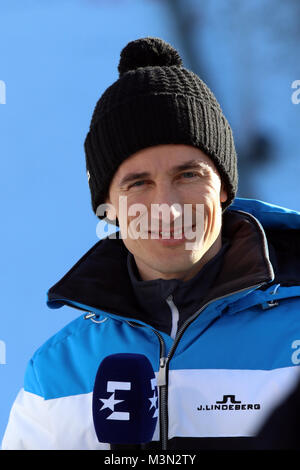 Martin Schmitt (TV-Experte /Skisprung-Experte, Eurosport,  Ex-Weltmeister) beim Neujahrsskispringen Garmisch-Partenkirchen 2017 Stock Photo