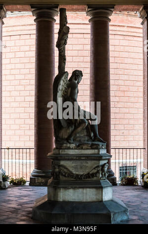 Worried angel immersed in a deep thought Stock Photo