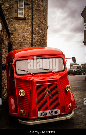 Vintage Citroen van spotted at Edinburgh Castle Stock Photo