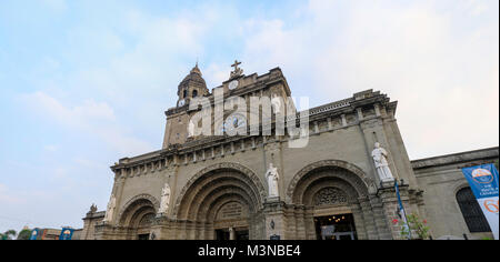 Manila, Philippines - Feb 10, 2018 : Manila Cathedral located in the Intramuros district of Manila, Philippines Stock Photo