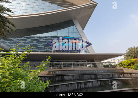 Manila, Philippines - Feb 10, 2018 : Mall of Asia Arena facade. it is an indoor arena within the SM Mall of Asia complex in Pasay, Manila, Philippines Stock Photo