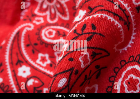 Closeup of a red bandana / bandanna Stock Photo