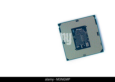 Computer CPU processor on white background Stock Photo
