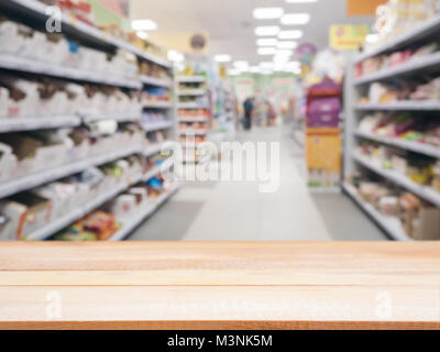 Empty table in front of blurred background Stock Photo