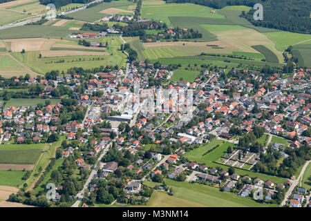 Aerial view of Inning am Ammersee, 82266,  Bavaria, Germany Stock Photo