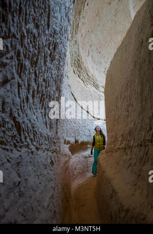 Young Woman In Red Canyon Near Mui Ne, Southern Vietnam Stock Photo - Alamy