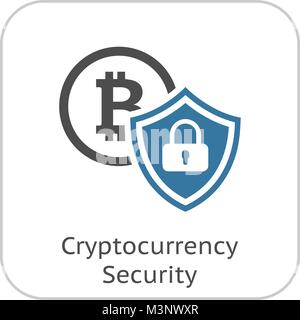 Cryptocurrency Security Icon. Stock Vector