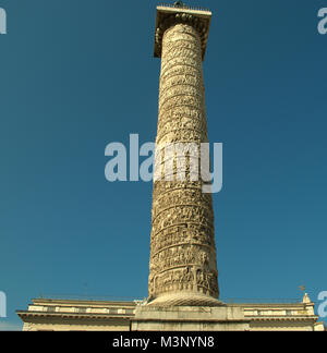 The Column of Marcus Aurelius, Rome, Italy Stock Photo