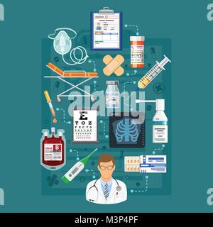 Medical Services Infographics Stock Vector