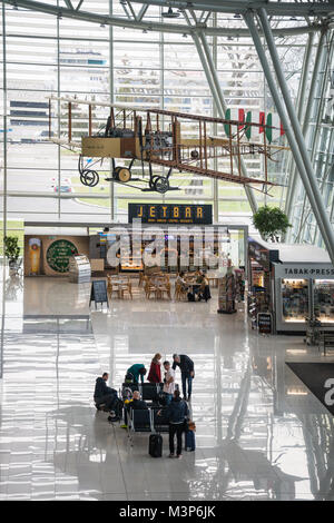 BRATISLAVA, SLOVAKIA - DEC 16, 2017: New terminal building of the Bratislava airport in Slovakia Stock Photo