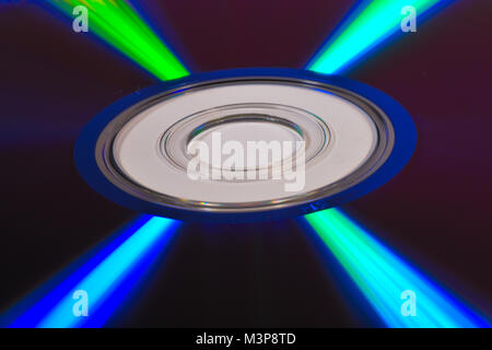 light reflected in a cd rainbow colors Stock Photo