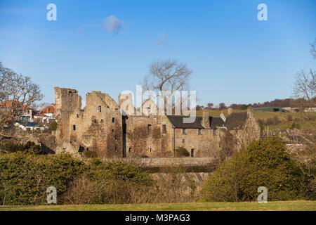 The remains of Aberdour Castle in Aberdour Fife Scotland. Stock Photo