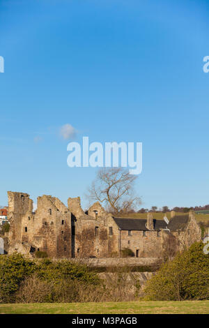 The remains of Aberdour Castle in Aberdour Fife Scotland. Stock Photo