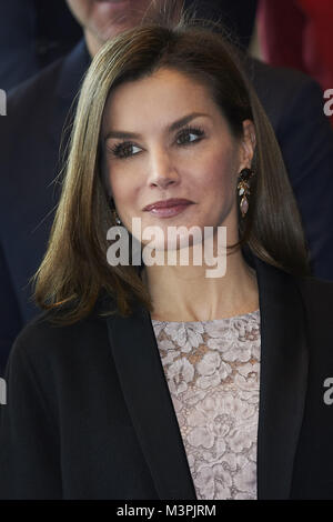 Mostoles, Madrid, Spain. 12th Feb, 2018. Queen Letizia of Spain attend Delivery of the National Innovation and Design Awards 2017 at Teatro del Bosque on February 12, 2018 in Mostoles, Spain Credit: Jack Abuin/ZUMA Wire/Alamy Live News Stock Photo