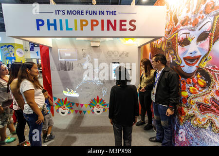 Feb 10,2018 Customers participating in Travel Tour Expo events, Manila, Philippines Stock Photo