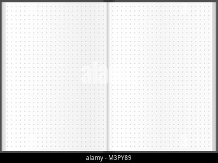 Dotted sheet notebook design illustration. Paper background Stock Vector