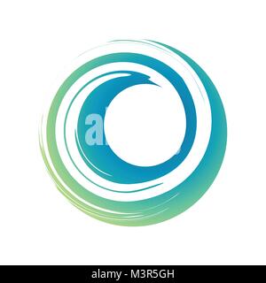 Zen Curl Wave Symbol Vector Symbol Graphic Logo Design Stock Vector