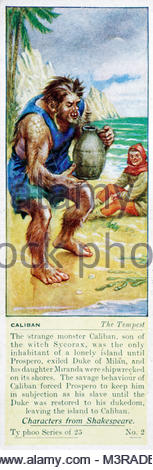 Characters from Shakespeare - Caliban, The Tempest Stock Photo