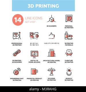 Material 3d printing icons set vector color Stock Vector Image & Art ...