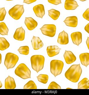 Ripe Yellow Corn Seed Seamless Pattern Stock Vector