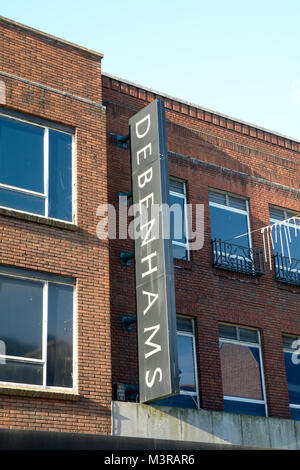 Debenhams department store sign Stock Photo