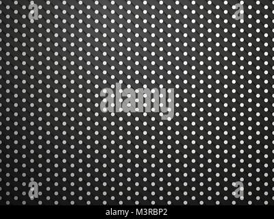 polka dot with shadow on black background Stock Vector