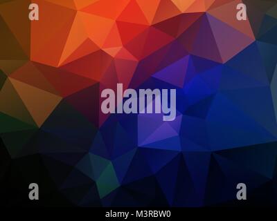 dark orange blue geometric background Stock Vector