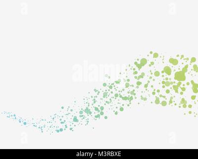 green blue dots wave background Stock Vector