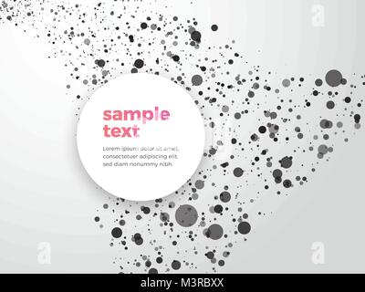 abstract dotted background with sample text Stock Vector