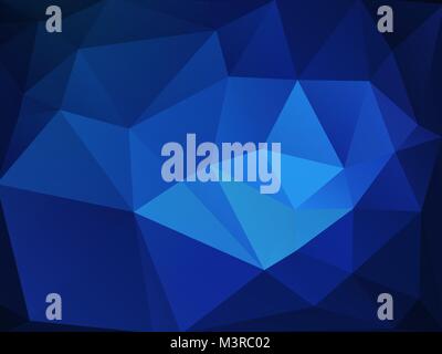 dark blue abstract triangular background Stock Vector
