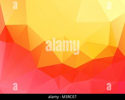 yellow pink abstract triangular background Stock Vector