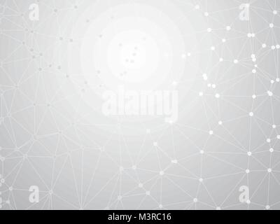 technical gray background connection dots Stock Vector