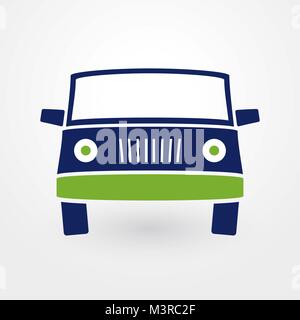 silhouette of a car from the front Stock Vector